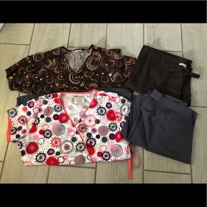 Scrub matching tops & bottoms